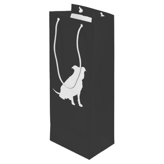 Pit Bull Dog Baby Pitbull Shower Gender Neutral Wijn Cadeautas (Achterkant Gekanteld)