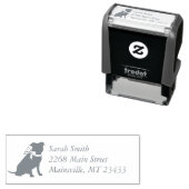 Pit Bull Dog Baby Pitbull Shower Gender Neutral Zelfinktende Stempel (In situ)