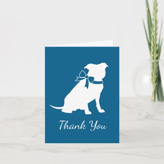 Pit Bull Dog-Baby shower Bedankkaart (Voorkant)