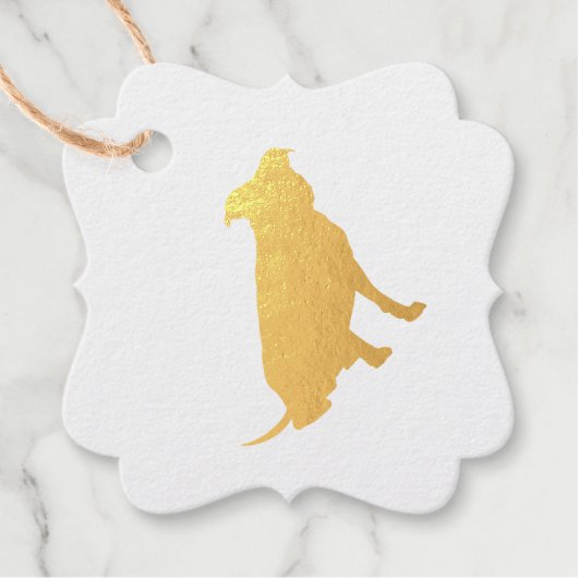 Pit Bull Dog Baby shower Blue Boy Pitbull Bedankjes Labels (Voorkant)