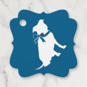 Pit Bull Dog Baby shower Blue Boy Pitbull Bedankjes Labels (Voorkant)