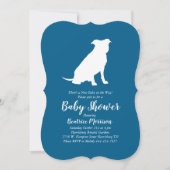 Pit Bull Dog Baby shower Blue Boy Pitbull Kaart (Voorkant)