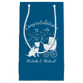 Pit Bull Dog Baby shower Blue Boy Pitbull Klein Cadeauzakje (Voorkant)