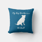 Pit Bull Dog Baby shower Blue Boy Pitbull Kussen (Voorkant)