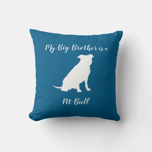 Pit Bull Dog Baby shower Blue Boy Pitbull Kussen (Voorkant)