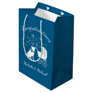 Pit Bull Dog Baby shower Blue Boy Pitbull Medium Cadeauzakje