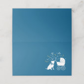 Pit Bull Dog Baby shower Blue Boy Pitbull Plaatskaartje (Buitenkant ongevouwen)