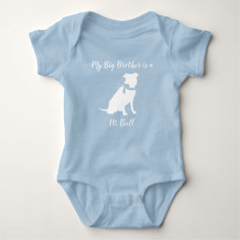 Pit Bull Dog Baby shower Blue Boy Pitbull Romper