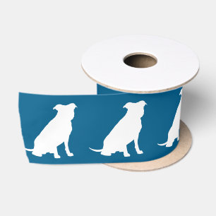 Pit Bull Dog Baby shower Blue Boy Pitbull Satijnen Lint