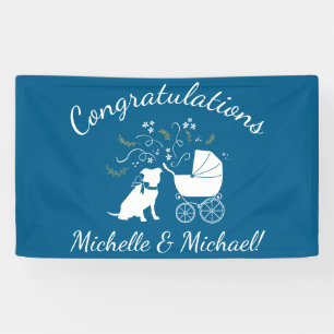 Pit Bull Dog Baby shower Blue Boy Pitbull Spandoek