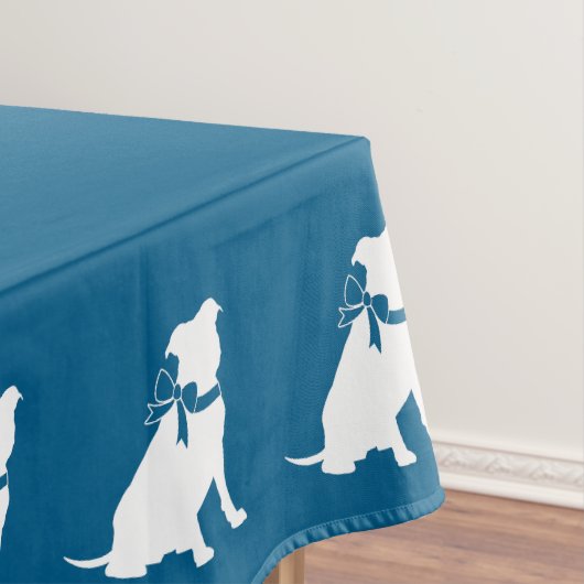 Pit Bull Dog Baby shower Blue Boy Pitbull Tafelkleed (Voorbeeld)