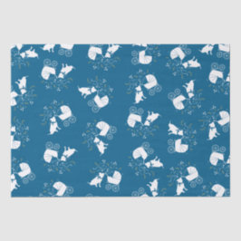 Pit Bull Dog Baby shower Blue Boy Pitbull Tissuepapier