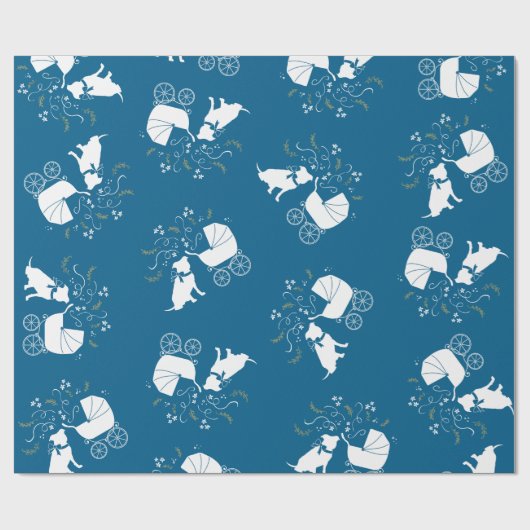 Pit Bull Dog-Baby shower Cadeaupapier (Vlak)