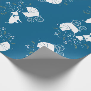 Pit Bull Dog-Baby shower Cadeaupapier