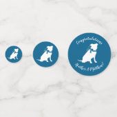 Pit Bull Dog-Baby shower Confetti (Achterkanten)