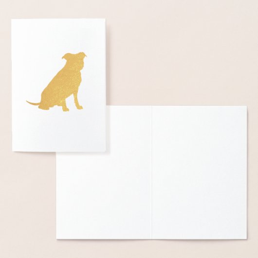 Pit Bull Dog Baby shower Genderneutraal Folie Kaarten (Display)