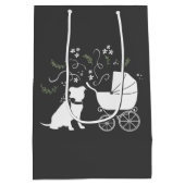 Pit Bull Dog Baby shower Genderneutraal Medium Cadeauzakje (Achterkant)