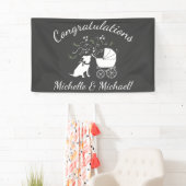 Pit Bull Dog Baby shower Genderneutraal Spandoek (Insitu)