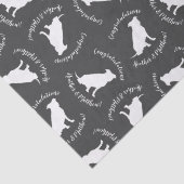 Pit Bull Dog Baby shower Genderneutraal Tissuepapier (Detail)