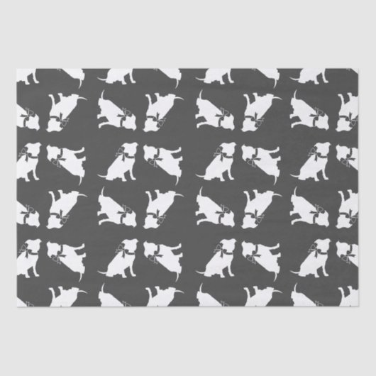 Pit Bull Dog Baby shower Genderneutraal Tissuepapier (Voorkant)