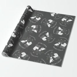 Pit Bull Dog Baby shower Geslacht Neutrale Pitbull Cadeaupapier