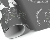 Pit Bull Dog Baby shower Geslacht Neutrale Pitbull Cadeaupapier (Rol Hoek)