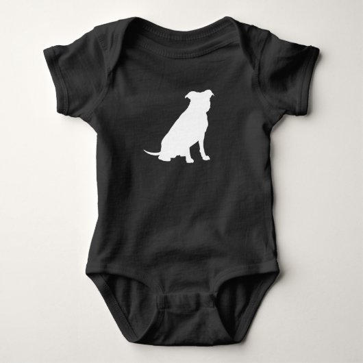 Pit Bull Dog Baby shower Geslacht Neutrale Pitbull Romper (Voorkant)
