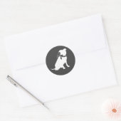 Pit Bull Dog Baby shower Geslacht Neutrale Pitbull Ronde Sticker (Envelop)