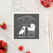 Pit Bull Dog Baby shower Geslacht Neutrale Pitbull Servet (Insitu)