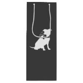 Pit Bull Dog Baby shower Geslacht Neutrale Pitbull Wijn Cadeautas (Voorkant)