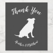 Pit Bull Dog Baby shower Geslacht Neutrale Pitbull Wijn Etiket (Enkel label)