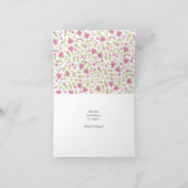 Pit Bull Dog Baby shower Pink Girl Pitbull Bedankkaart (Binnen)