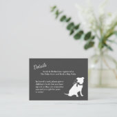 Pit Bull Dog Baby Shower Puppy Pitbull Informatiekaartje (Staand voorkant)
