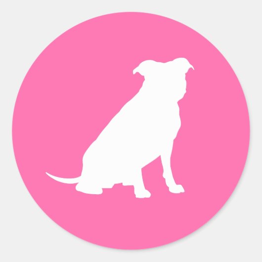Pit Bull Dog Baby shower Puppy Pitbull Ronde Sticker (Voorkant)