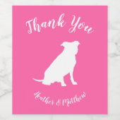 Pit Bull Dog Baby shower Puppy Pitbull Wijn Etiket (Enkel label)