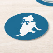 Pit Bull Dog-Baby shower Ronde Kartonnen Onderzetter (Gebogen)