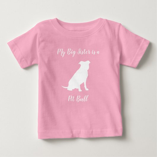 Pit Bull Dog Baby shower Roze Girl Pitbull (Voorkant)