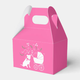 Pit Bull Dog Baby shower Roze Girl Pitbull Bedankdoosjes