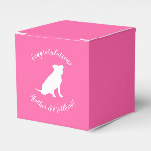 Pit Bull Dog Baby shower Roze Girl Pitbull Bedankdoosjes