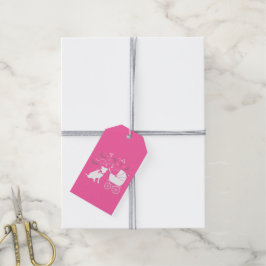 Pit Bull Dog Baby shower Roze Girl Pitbull Cadeaulabel