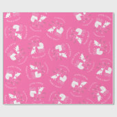 Pit Bull Dog Baby shower Roze Girl Pitbull Cadeaupapier (Vlak)