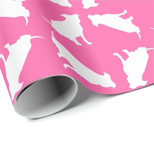 Pit Bull Dog Baby shower Roze Girl Pitbull Cadeaupapier (Rol Hoek)