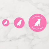 Pit Bull Dog Baby shower Roze Girl Pitbull Confetti (Voorkanten)