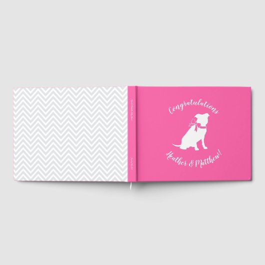 Pit Bull Dog Baby shower Roze Girl Pitbull Gastenboek (Volledig)