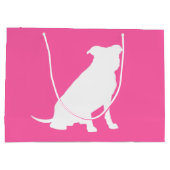 Pit Bull Dog Baby shower Roze Girl Pitbull Groot Cadeauzakje (Achterkant)
