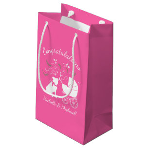 Pit Bull Dog Baby shower Roze Girl Pitbull Klein Cadeauzakje