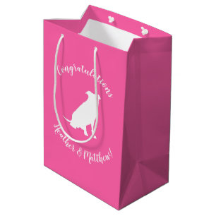 Pit Bull Dog Baby shower Roze Girl Pitbull Medium Cadeauzakje