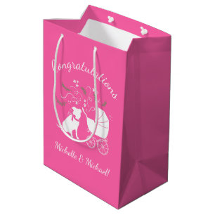 Pit Bull Dog Baby shower Roze Girl Pitbull Medium Cadeauzakje
