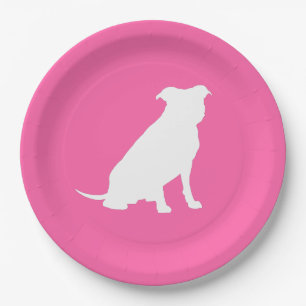 Pit Bull Dog Baby shower Roze Girl Pitbull Papieren Bordje