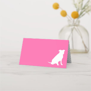Pit Bull Dog Baby shower Roze Girl Pitbull Plaatskaartje